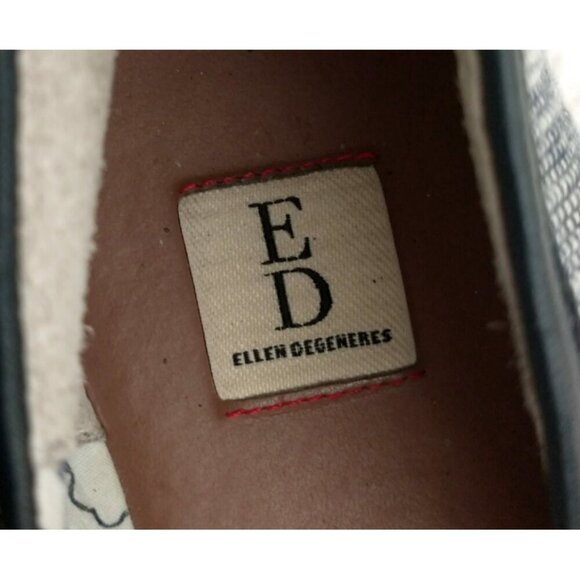 Ellen Degeneres Women's Nolana Slip-On Flats Woven Fabric Rubber Sole Blue- 8.5M - Picture 7 of 9